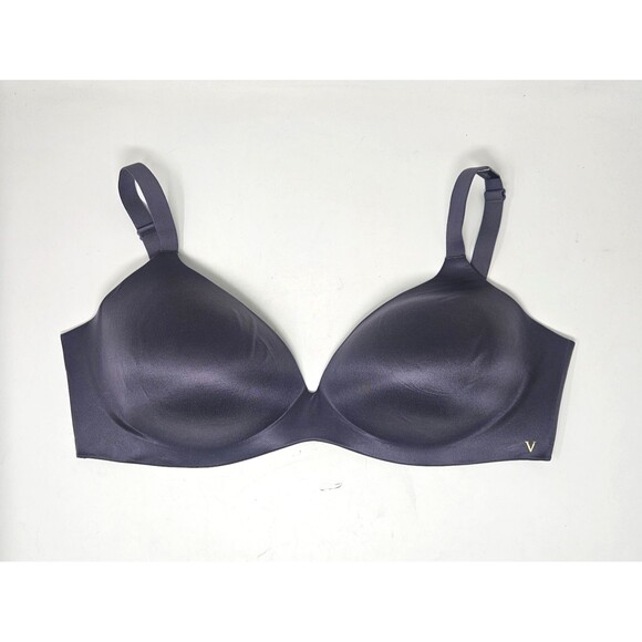 VICTORIAS SECRET 38DDD Bra Lined Semi Demi Purple Lingerie Wireless Adjustable - Picture 1 of 9